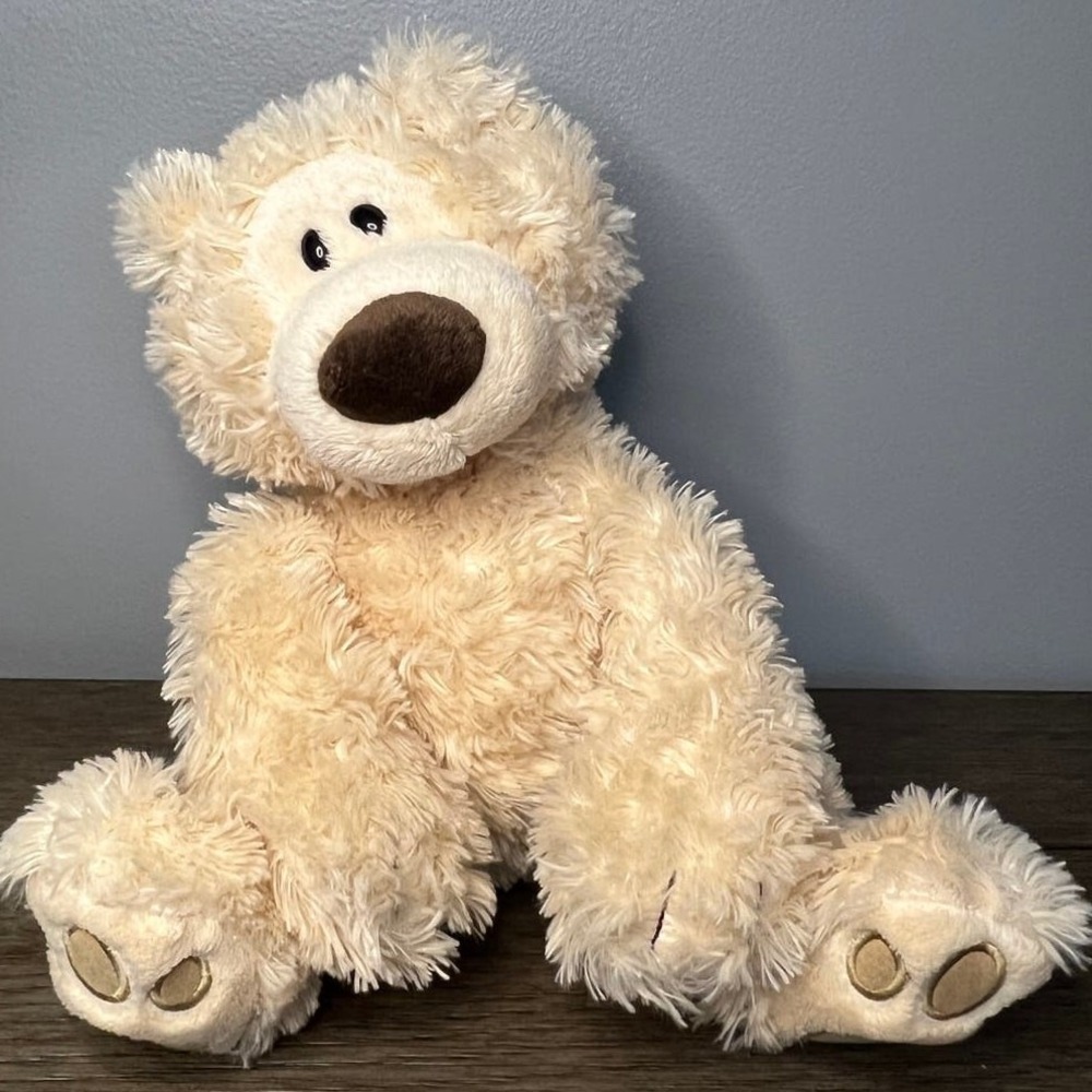 Gund Philbin Teddy Bear Cream Beige Shaggy Plush Stuffed Animal Toy 6047531